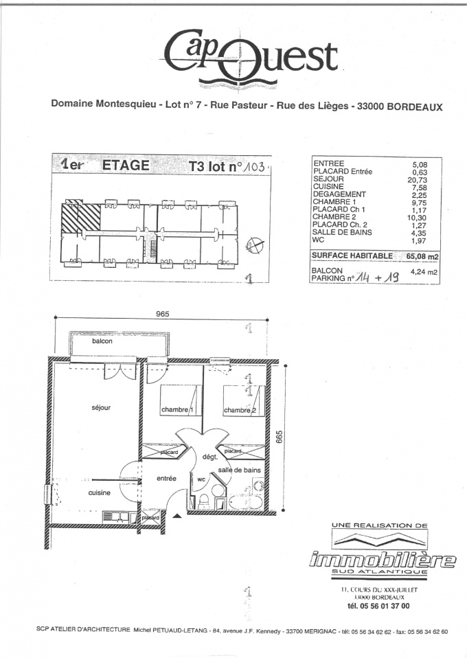 Offres de location Appartement Bordeaux (33200)